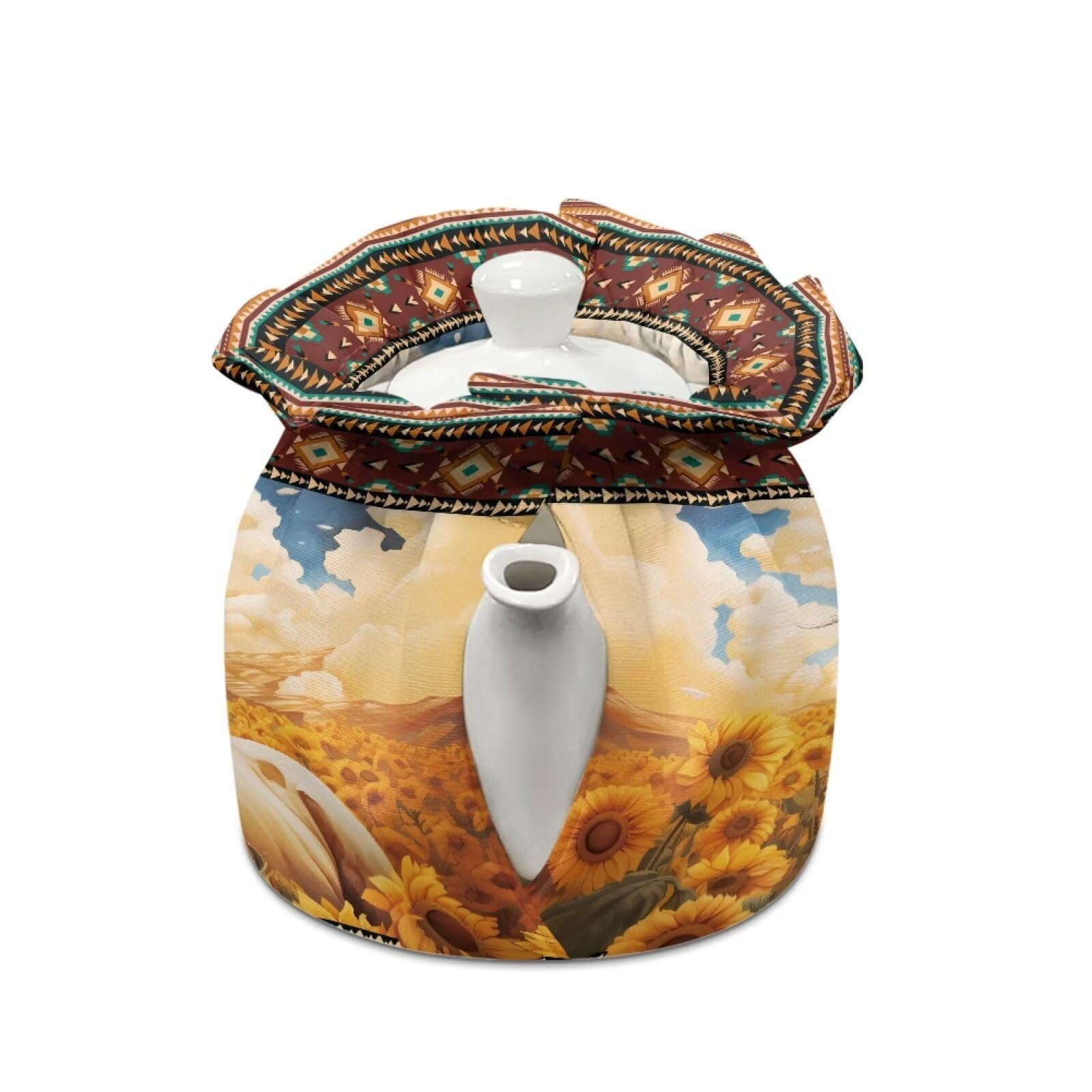 DISNIMO Sunflower Horse Tea Cosy for Teapot Tea Pot Dust Proof Cover Warmer for Small Medium Large Tea Pot Cosies Insulated Funny Gift Birthday Christmas Kitchen Home Gift