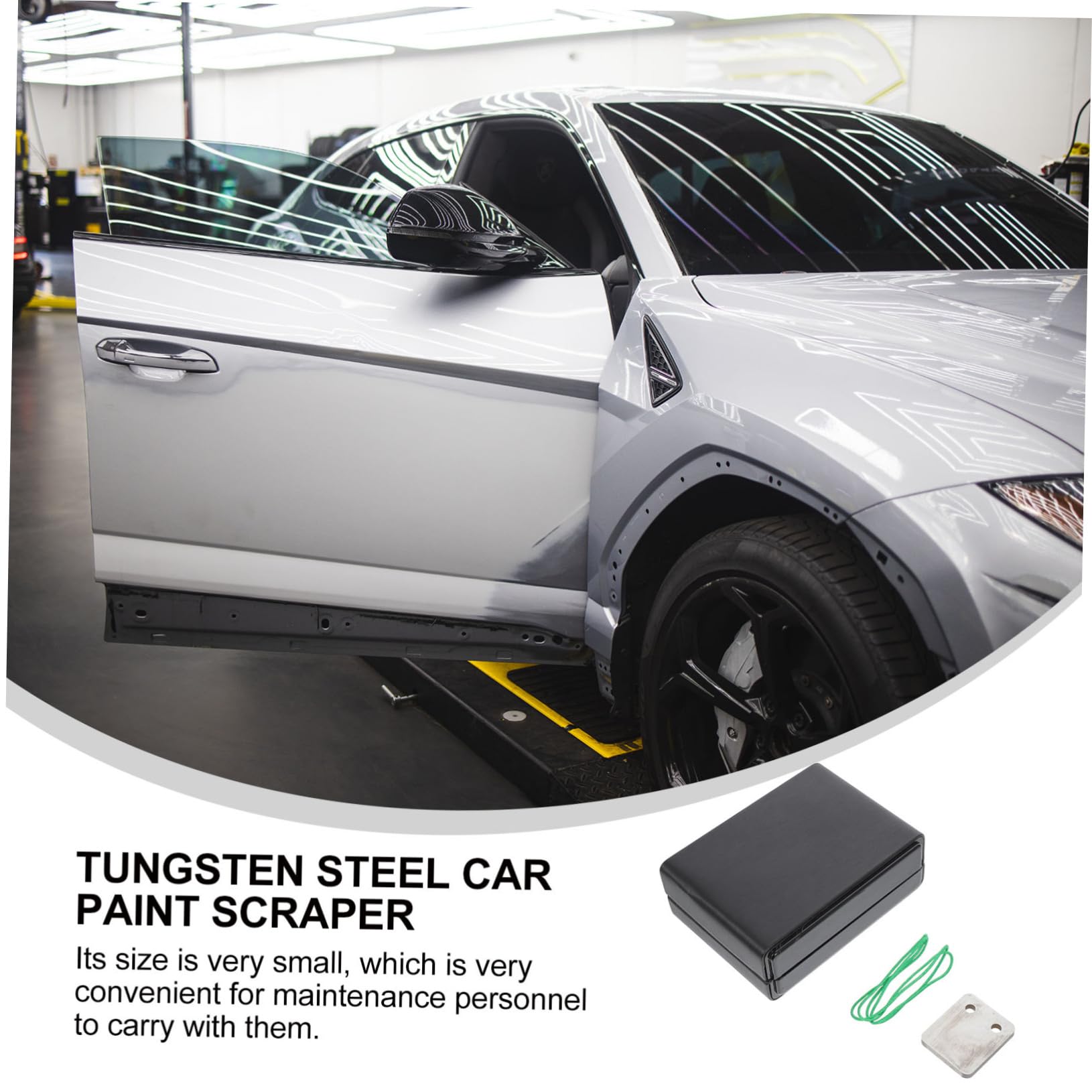 Raspador de Pulido de Acero de Tungsteno para Pintura de Coche | Portátil, para Pegamento y Pintura, Uso en Mantenimiento del Automóvil, Acabado Preciso Estilo Aleatorio
