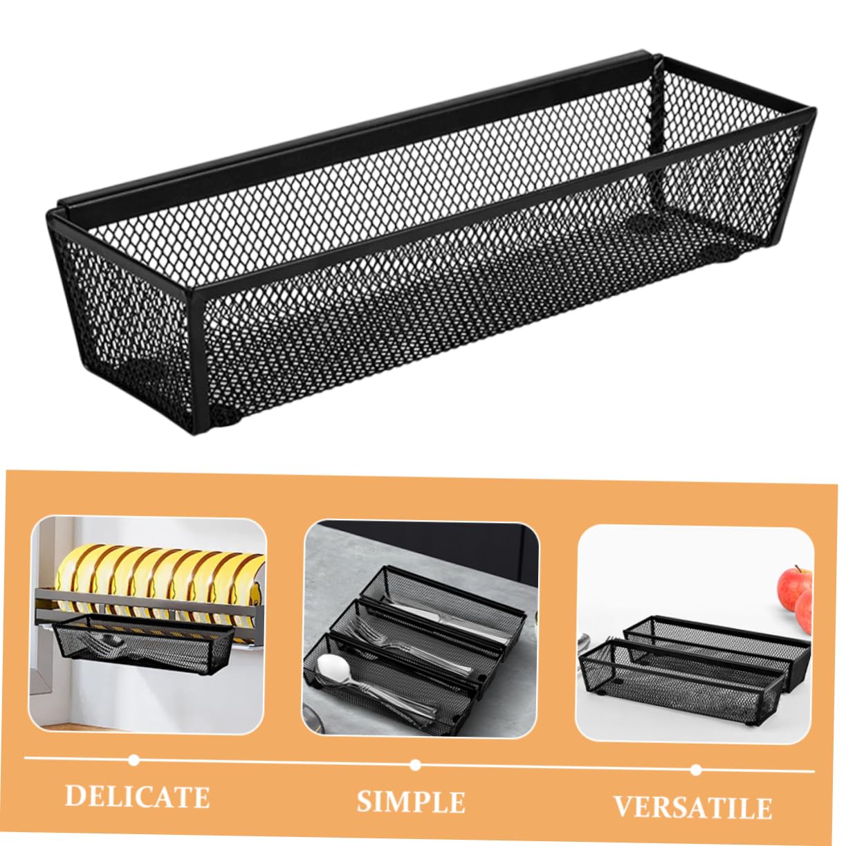 COLLBATH 6kawałki Organizer Do Sztućce z Metalowej z Złącznymi Ramionami Praktyczny Koszyk Sztućce Do Kuchni i Biura Oszczędzający Miejsce Widelce Łyżki i Noże