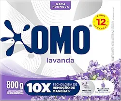 OMO Lava-Roupas Em Pó Com Ativo Concentrado Lavanda Caixa 800G Edição Especial