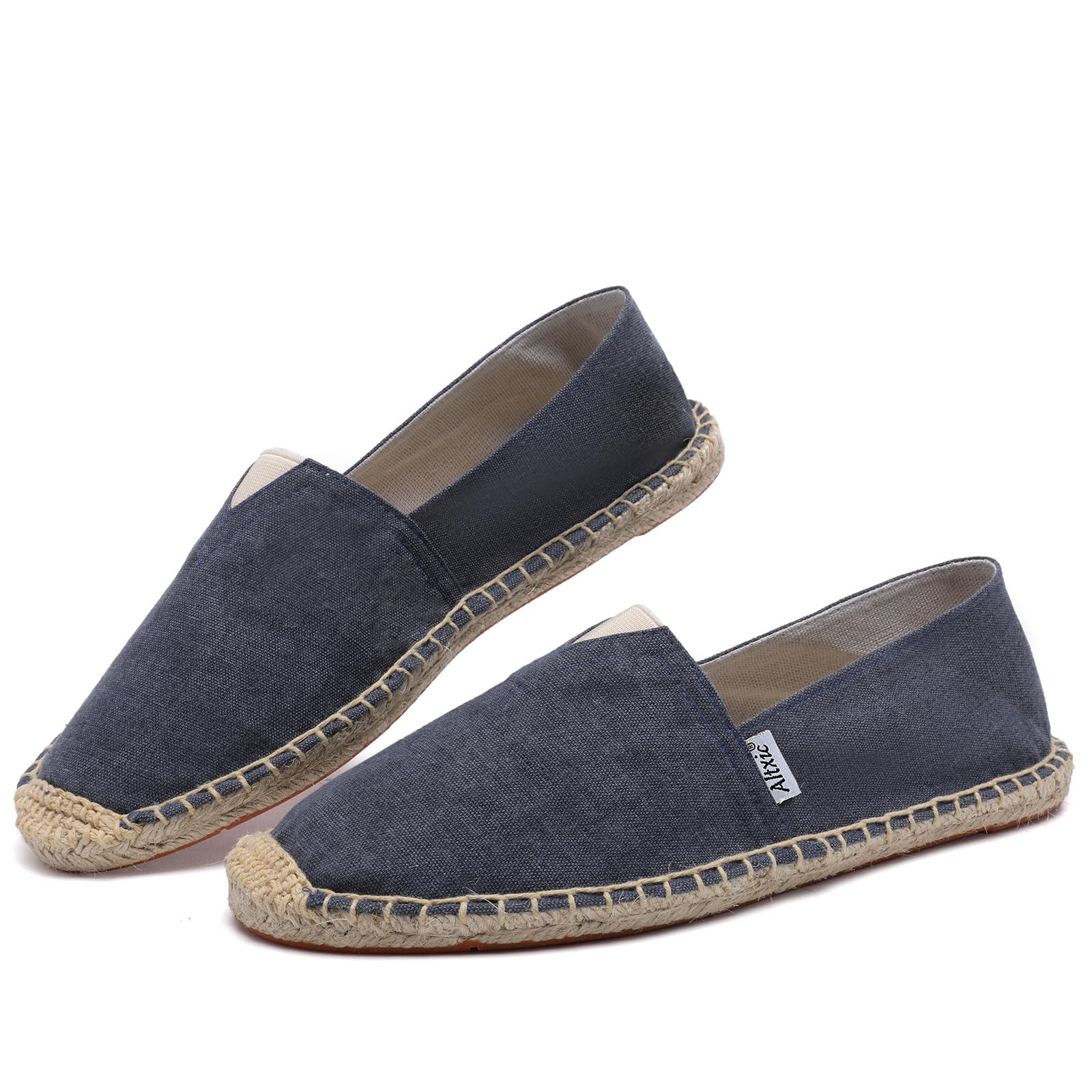 Altxic Herren Komfort Canvas Slip auf Espadrilles Flache Denimblau 43 EU