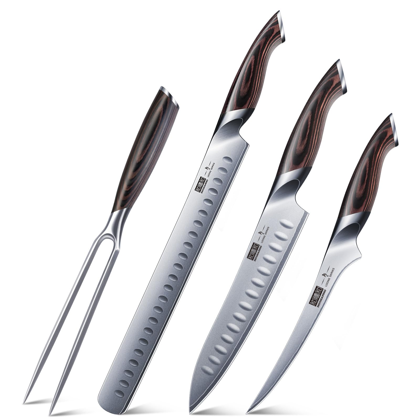 HOSHANHO BBQ Carving Knife Set & 8 Inch Carving Knife & 7 Inch Fork Set, Professional Jap…