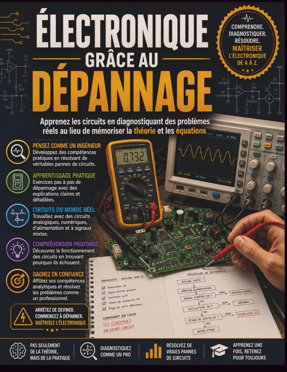 Électronique Grâce au dépannage: Apprenez les circuits en diagnostiquant des problèmes réels au lieu de mémoriser la théorie et les équations
