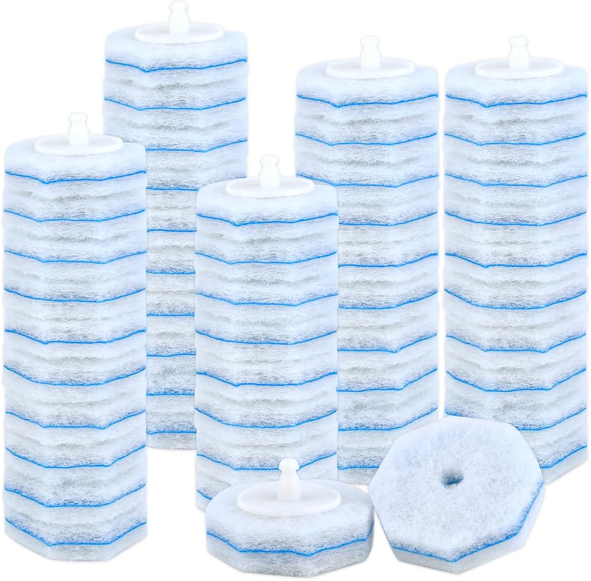 48PCS Disposable Toilet Bowl Brush Refills, Disposable Toilet Brush Replacement Head, Toilet Wand Disposable Refill Heads, Toilet Brush Refill Cleaning Heads For Toilet Wand