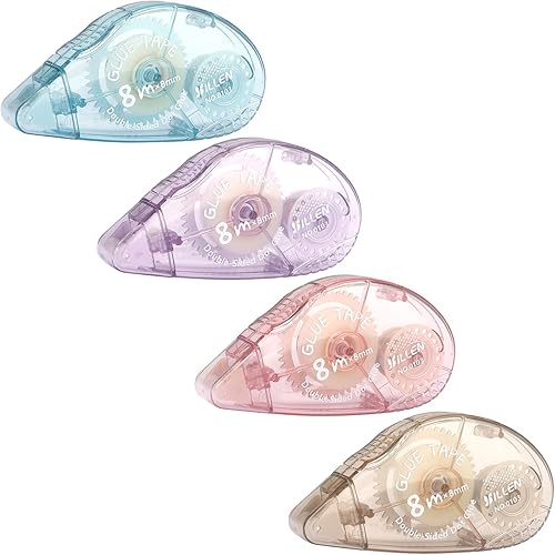 Tamaki 3 Pack Double Sided Tape Roller, Scrapbooking Tape, Adhesive Tape Dispenser Runner for Crafts and Arts Projects, Photo Tape(4)