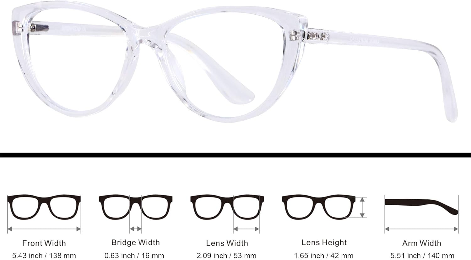 ANDWOOD Blue Light Blocking Glasses Women Bluelight Blocker Computer Cateye Clear Cat Eye Eyeglasses Frame AR003 - Image 5