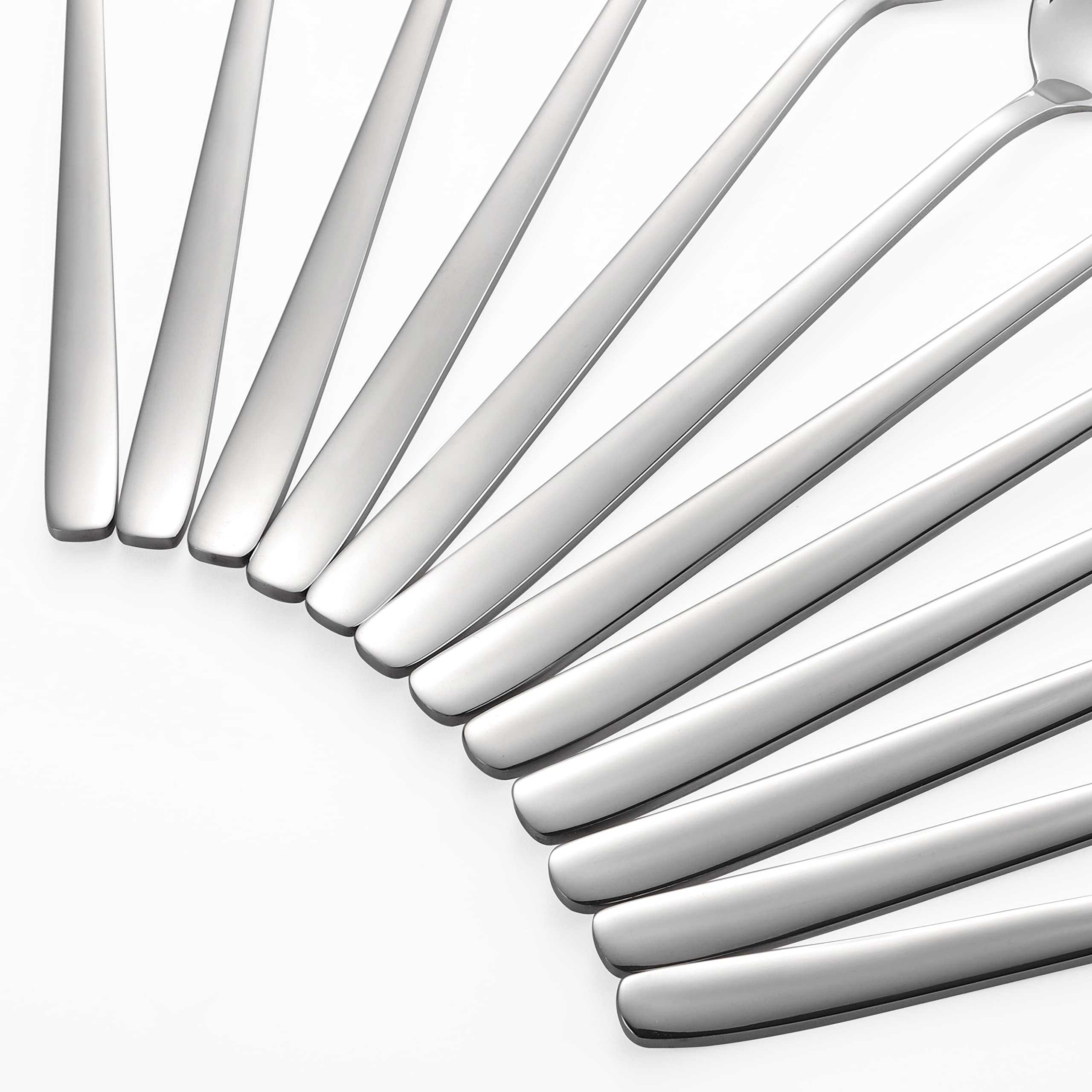 Set di 12 forchette e cucchiai, in acciaio inox, per la casa, cucina, hotel (acciaio inox)
