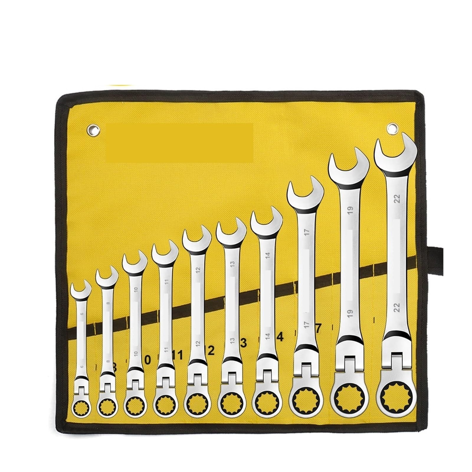 OLAQWENB Ratcheting Wrench Set,Combination Spanner kit, Hand Tools Socket Key Ratchet Set(10pcs)
