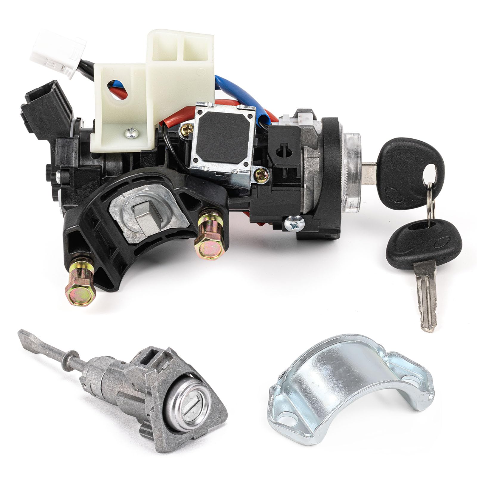 Photo 1 of 81900-3XF00 Ignition Lock Switch Assembly with Door Lock Cylinder & Keys Fit for Hyundai Elantra 2011-2016 Ignition Lock Cylinder with Housing Replace# 81910-3XA00, 81910-3X130, 81970-3XA00