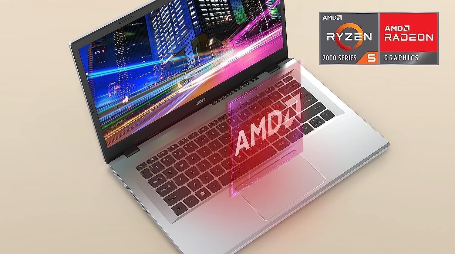 acer Aspire 3 Touchscreen Laptop, 15.6" FHD IPS Display, AMD Ryzen 5 7520U (Beat i7-1255U), 16GB DDR5 RAM, 1TB SSD, Wi-Fi 6, for Student and Business, Windows 11 Home, with Laptop Stand