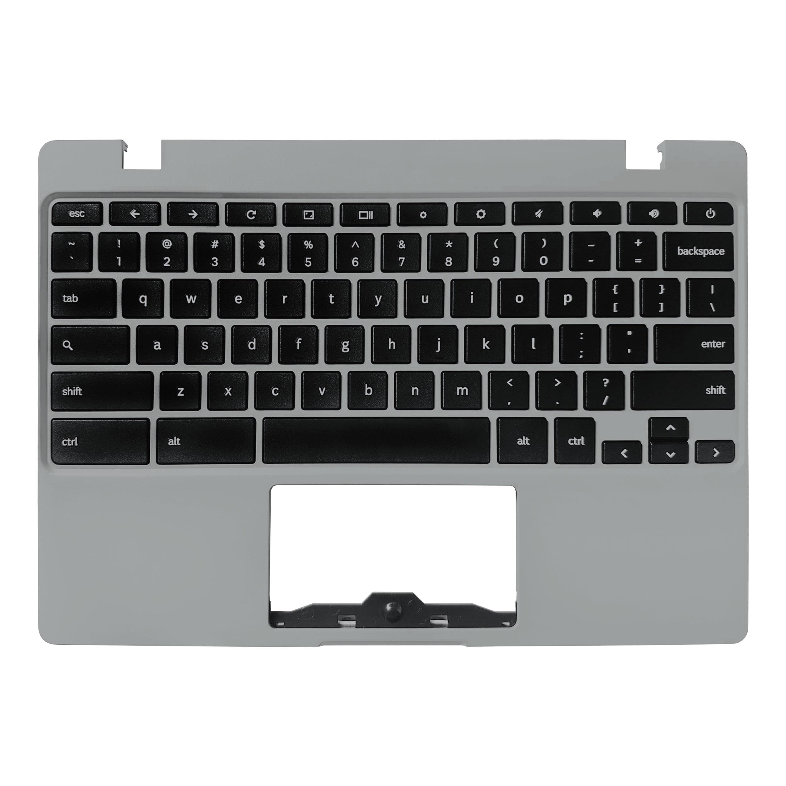 Rinbers Laptop Palmrest Upper Case Top Cover with US Keyboard Assembly Replacement for Samsung Chromebook 4 XE310XBA XE310XBA-K02 BA98-02175A - Gray