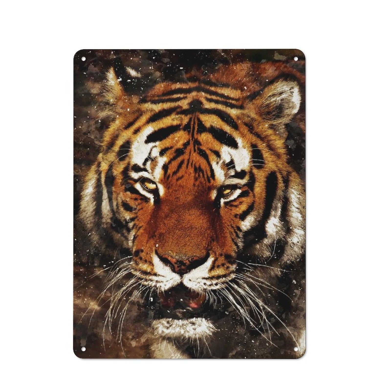 Vintage Tiger 6 Tin Sign 40x30cm, Shed Wall Plaque for Garage, Workshop, Shed Or Utility Room