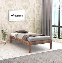 WOODAMIYA® Single Bed for Bedroom l 1 Person Bed l Wooden Single Cot/Bed for Hostel l Easy to Assemble Single Bed l (Natural Finish, Style-01)