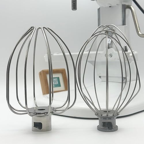 Vista 26 de Accesorio de batidor resistente para batidoras KitchenAid de 4.5 a 5 cuartos de galón de cabeza inclinada, látigo de alambre de acero inoxidable
