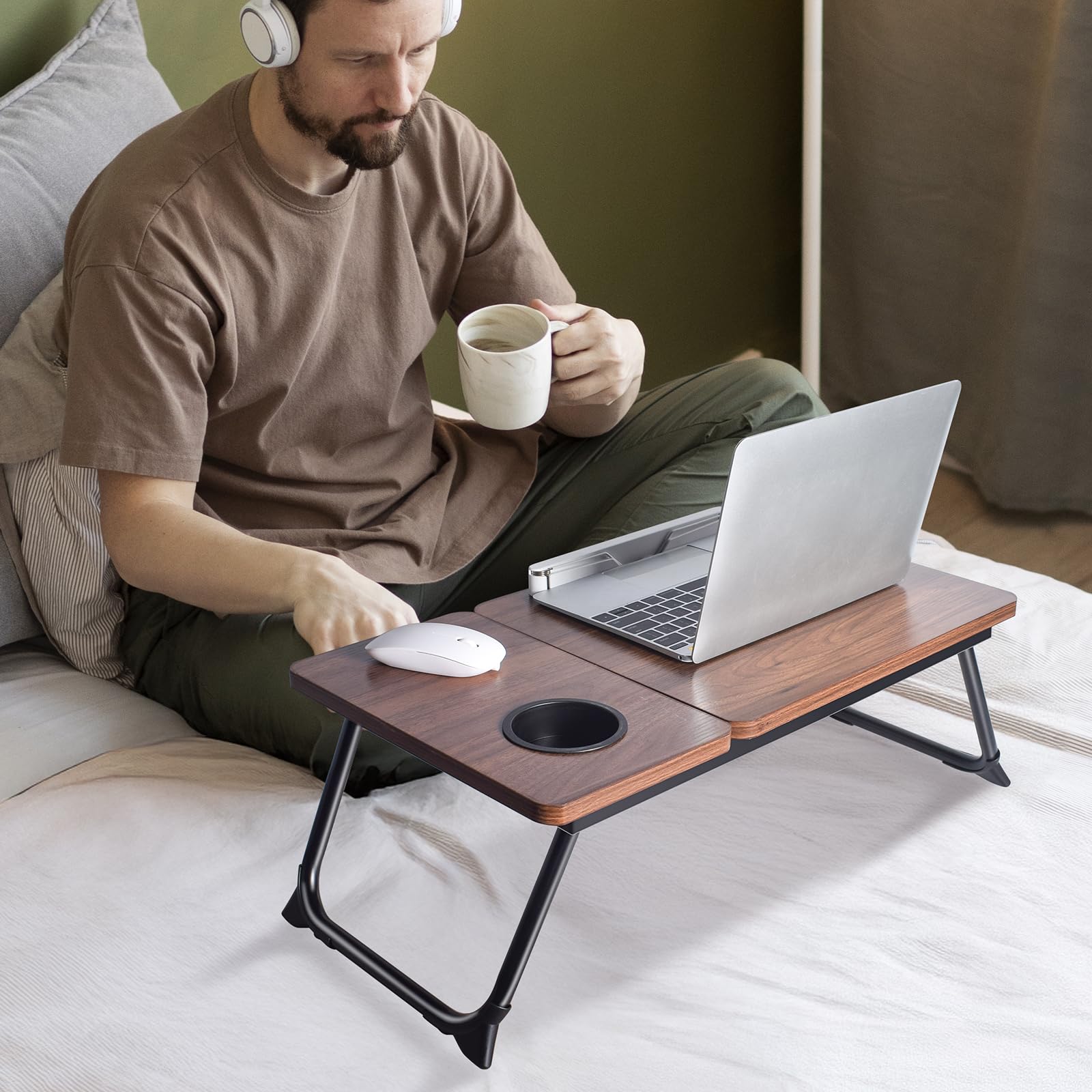 Wishacc Leggio per leggere a letto, compagno di lettura a mani libere, per rilassarsi e dormire