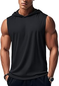 MAGCOMSEN Mens Tank Top Sleeveless Hoodie Cotton T-Shirt Summer Casual Shirt Muscle Tee