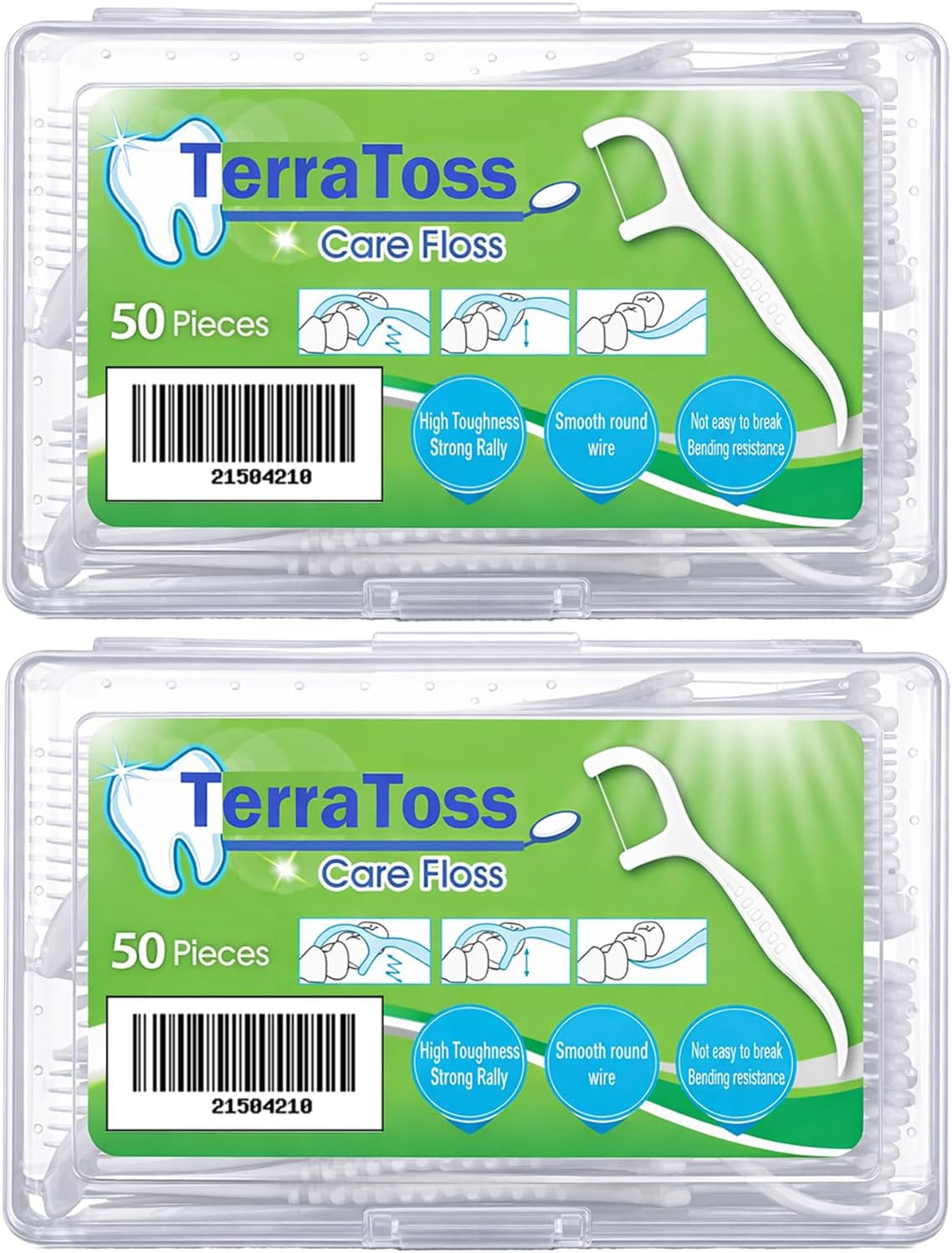 Dental Floss Picks [100 Pcs] | 2 Box of 50 Pcs each | Premium Toothpicks for Fresh Breath, Clean Teeth & Healthy Gums (BOX (100 Pcs))