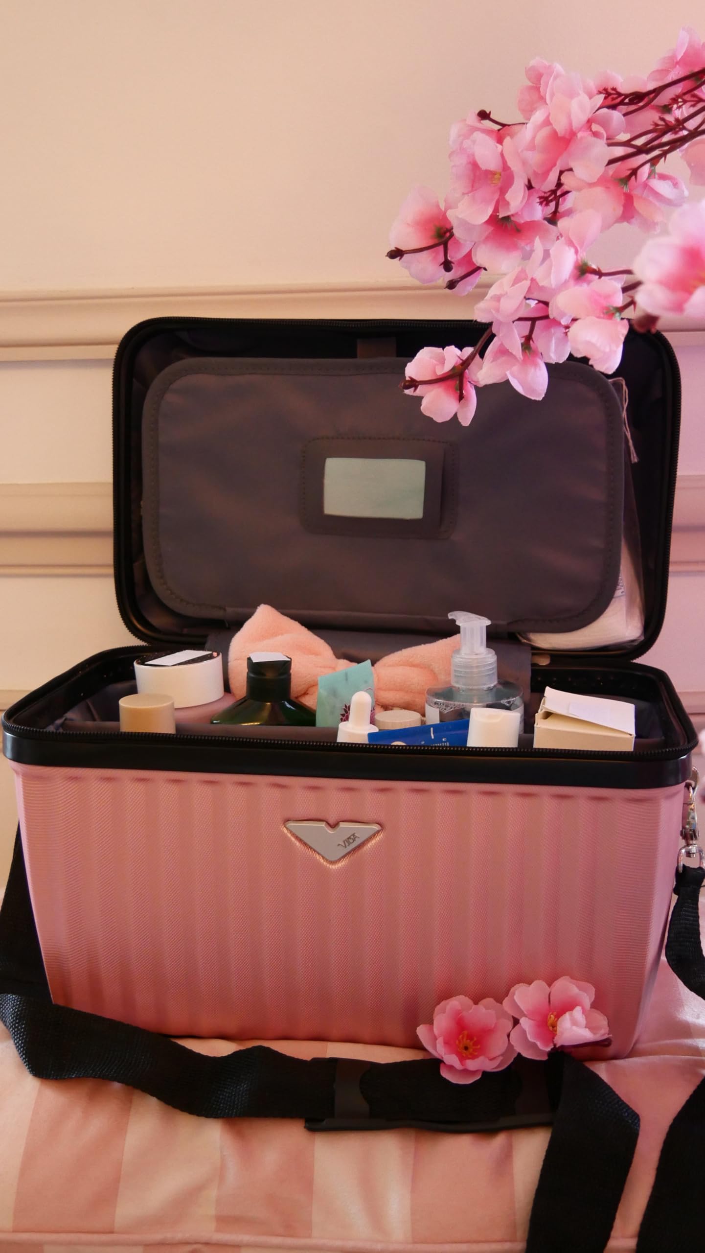 Vanity Vida VV101, custodia rigida, tracolla per il trasporto, dimensioni 35 x 20 x 29 cm, Rosa, Vanity Cover rigida