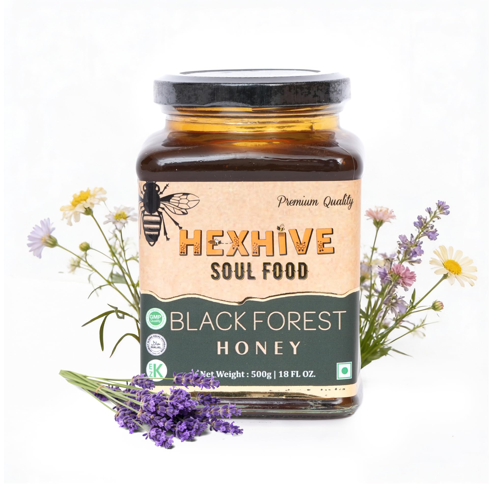 Hexhive Black Forest Honey | Dark Honeydew Honey from Forest Trees