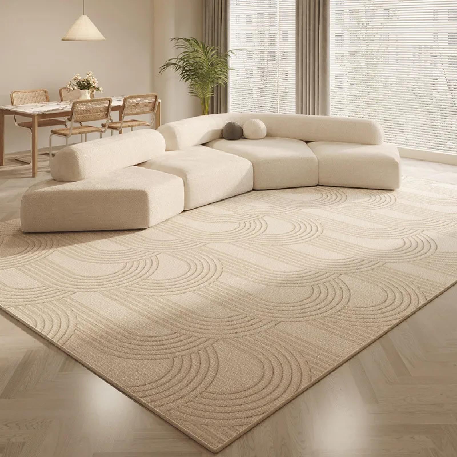 Tapis de salon absorbant anti-traces en velours cristal Advanced Sense
