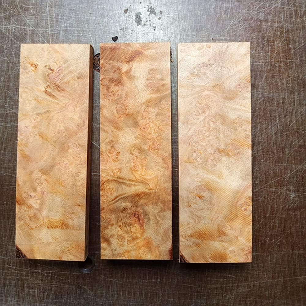 1 Paire Birmanie Camphre Doré Bois Couteau Poignée Dalles échelles Couteaux Personnalisé Bricolage Matériel en Bois pour Couteau Faire des Lames Vierges (12x4x1CM) (chacun est Unique)