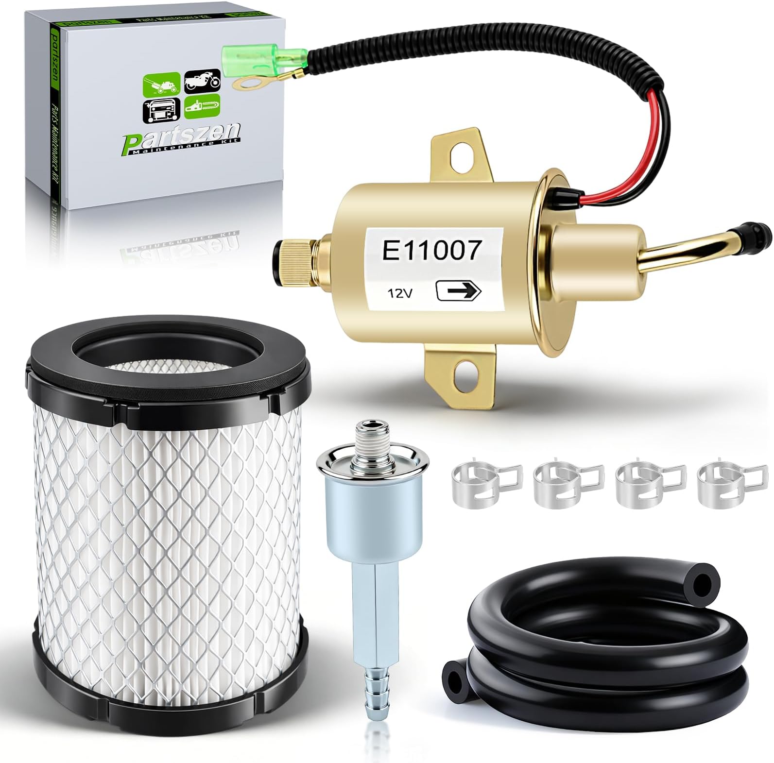 149-2311 Fuel Pump with 149-2457 Fuel Filter for Onan Cummins Generator 4000 4KW Microlite MicroQuiet with 1403280 Air Filter