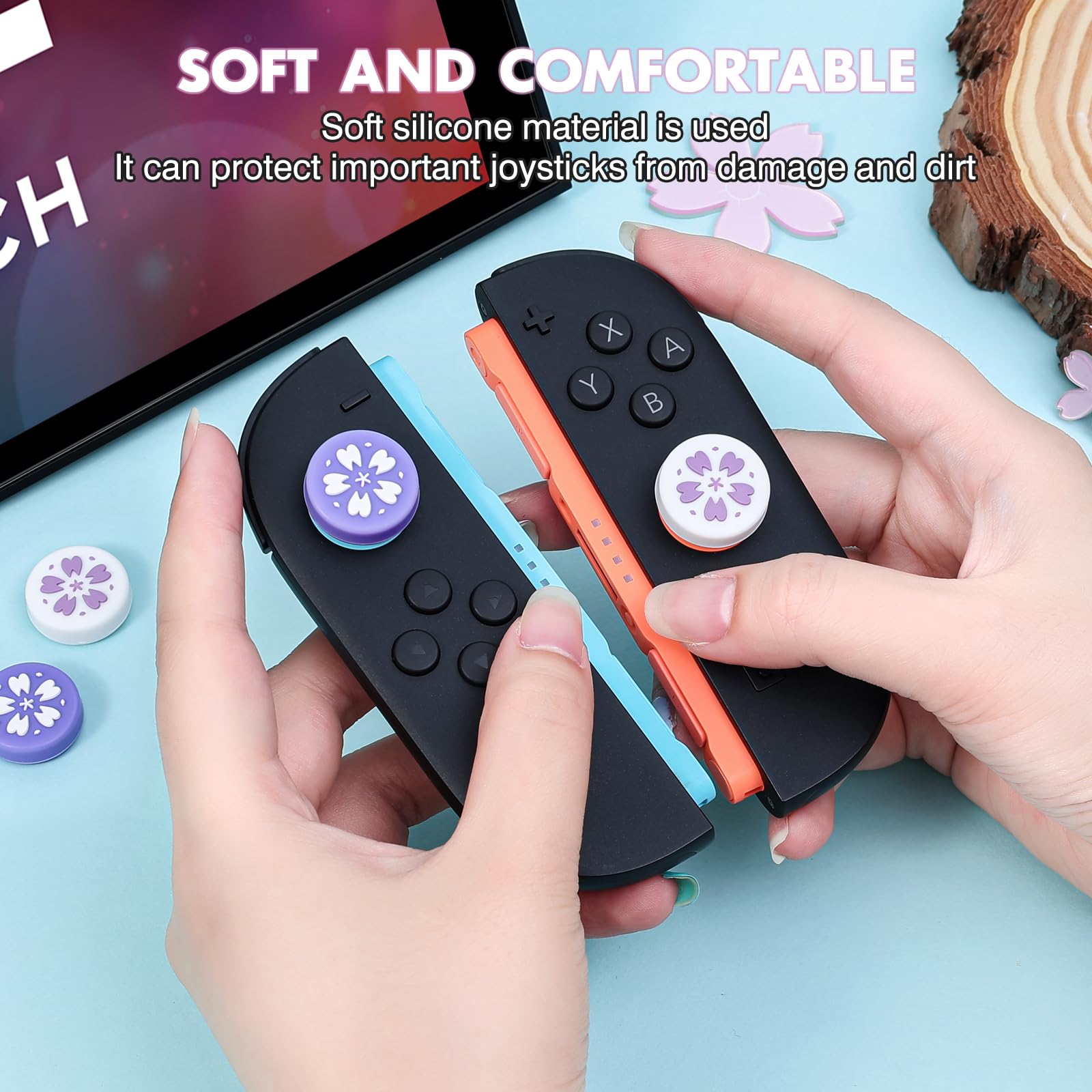 DLseego Nintendo Switch 2 2025 için Tasarlanmış 4 Parça Başparmak