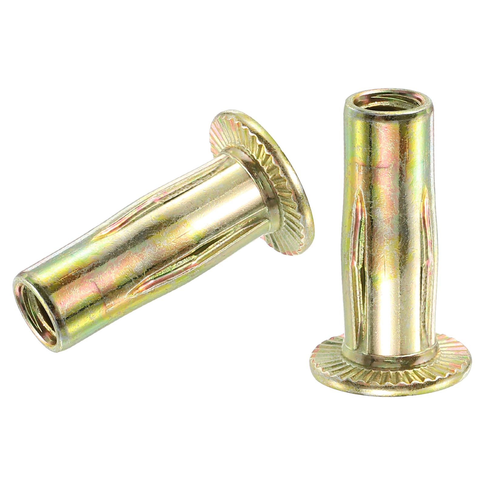 Uxcell M3 Thread 304 Stainless Steel Rivet Nut Inserts - 10pcs, 9mm Height, For Blind Hole Fastening