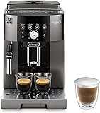 De'Longhi Magnifica S Smart ECAM250.​33.​TB, Automatic Coffee Machine with Integrated Coffee Grinder, Manual Milk Mount System for Cappuccino, 4 One Touch Recipes, Titanium and Black - 1