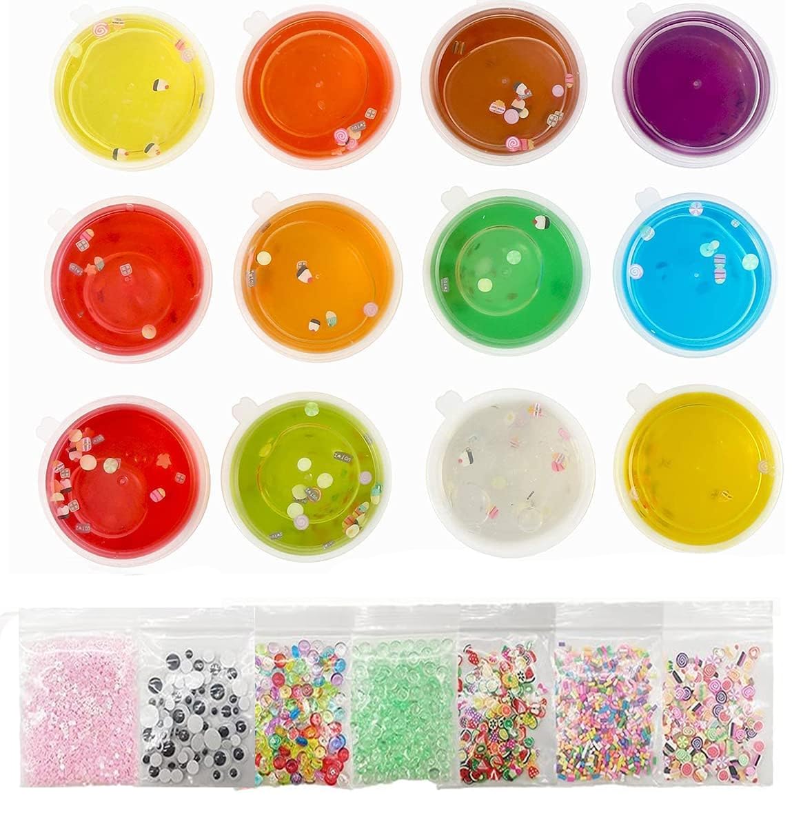 Amazon.co.jp: La Gacela スライムキット 12個水晶粘土 金魚鉢