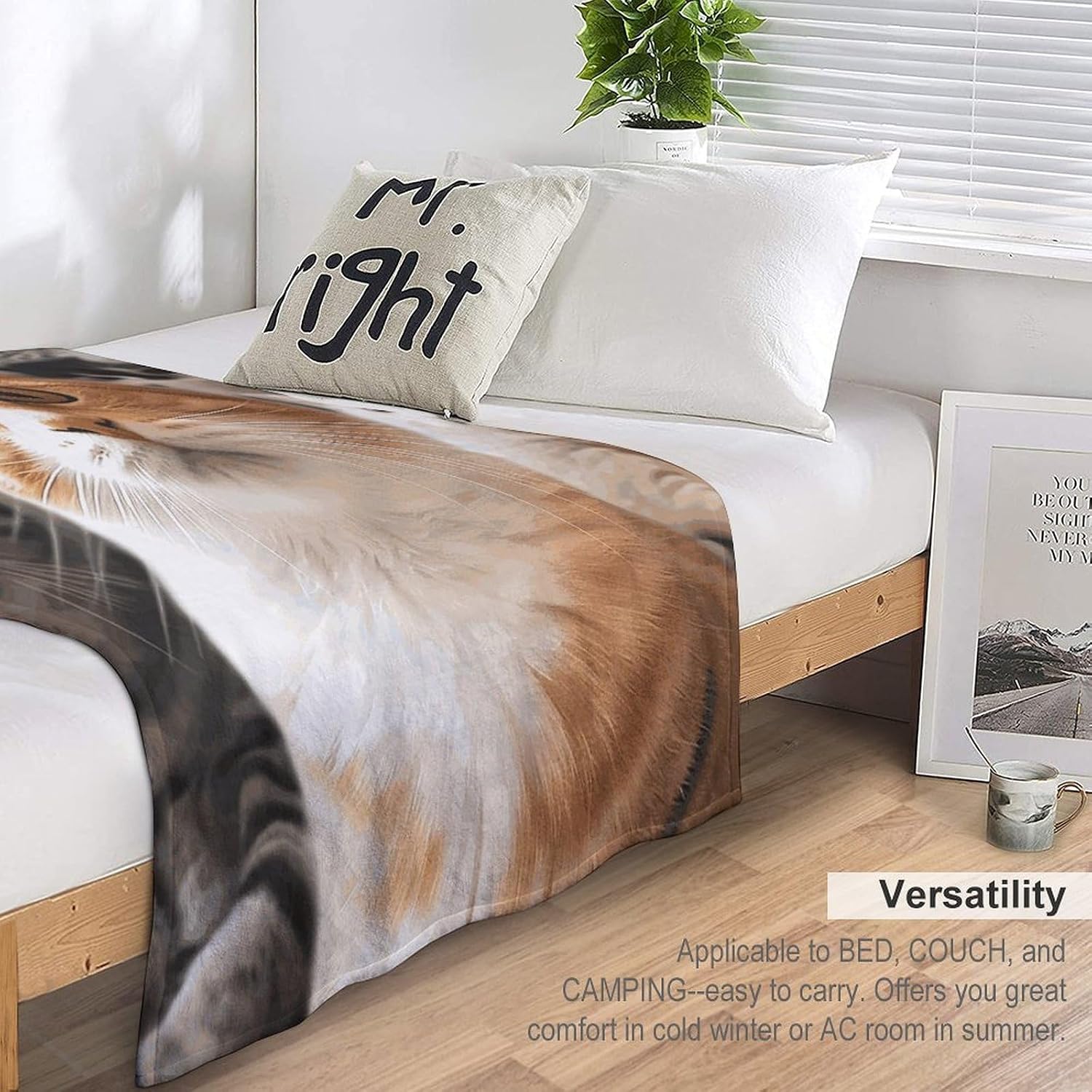 Funny Pet Cat Blanket Super Soft Warm Flannel Throw Blankets Lightweight Breathable Bath Towel Cozy Luxury Blanket for Couch Home Decor Tapestry for Travel Camping