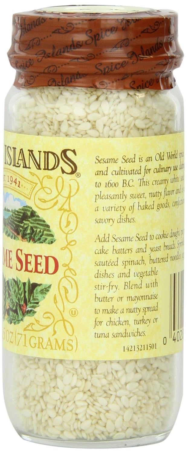 Spice Islands Sesame Seed, Whole White, 2.5-Ounce (Pack of 3)
