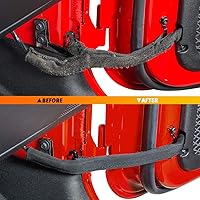 Vista 4 de Savadicar Correas limitadoras de puerta con control de balanceo para Jeep Wrangler JK JKU 2/4 puertas 2007-2018, con arnés protector de alambre