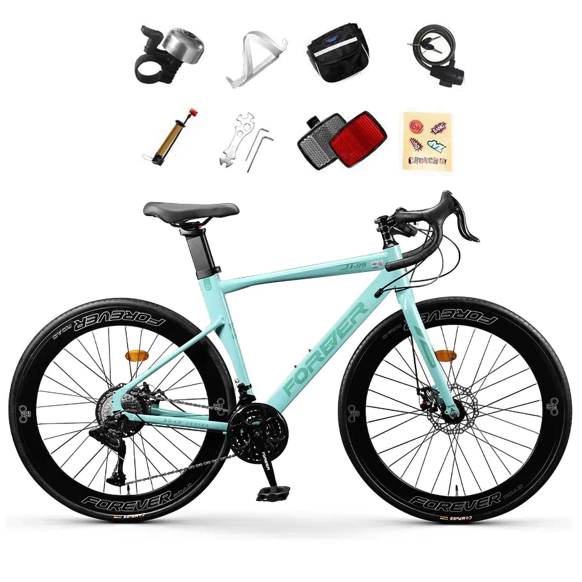 Amazon | メンズ ロードバイク 27段変速 通学自転車 ディスクブレーキ