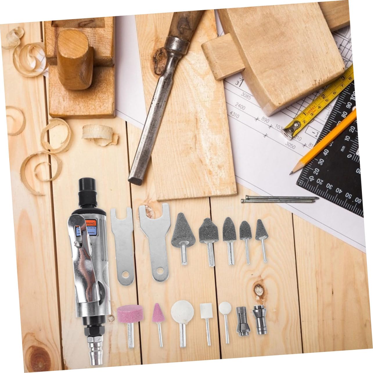 Right Angle Air Die Tool Angle Die Air Tool Attachments Portable for Carving Polishing Pneumatic Engraving Machine