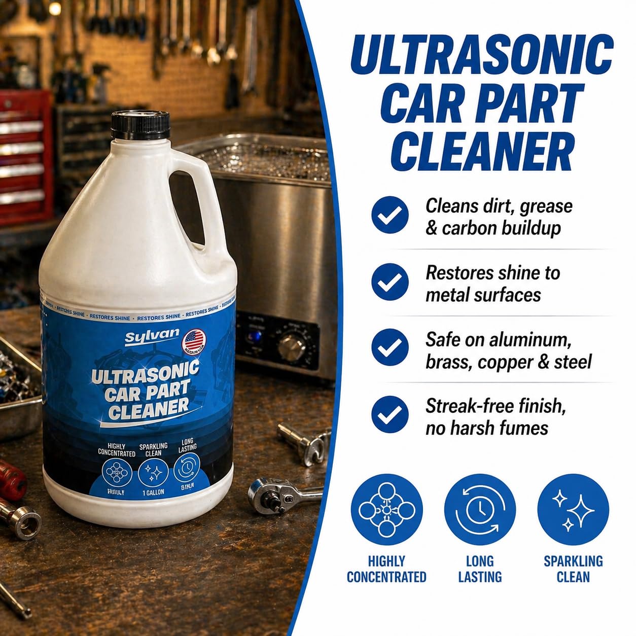 Ultrasonic Carburetor Cleaner Solution - 1 Gallon -2