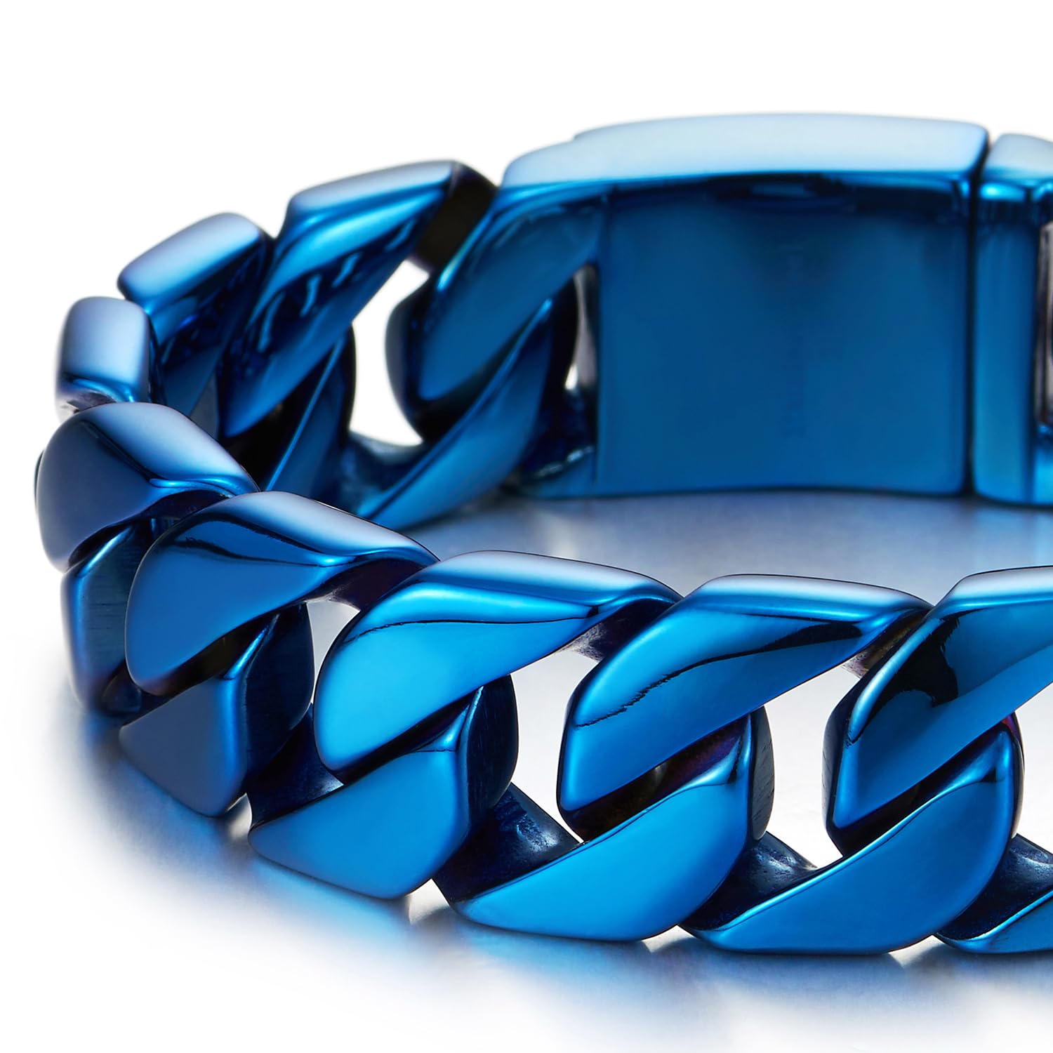 COOLSTEELANDBEYOND Große Maskulinen Stil Edelstahl Panzerkette Herren Armband