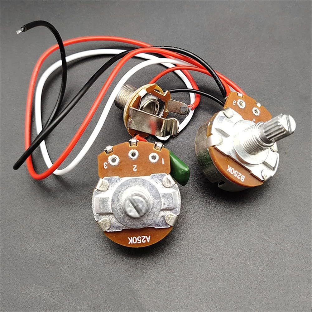 Kit de faisceau de câblage pour basse, pré-câblé, 250 K, pots 1V1T pour guitare basse PB, kit de mise à niveau électronique