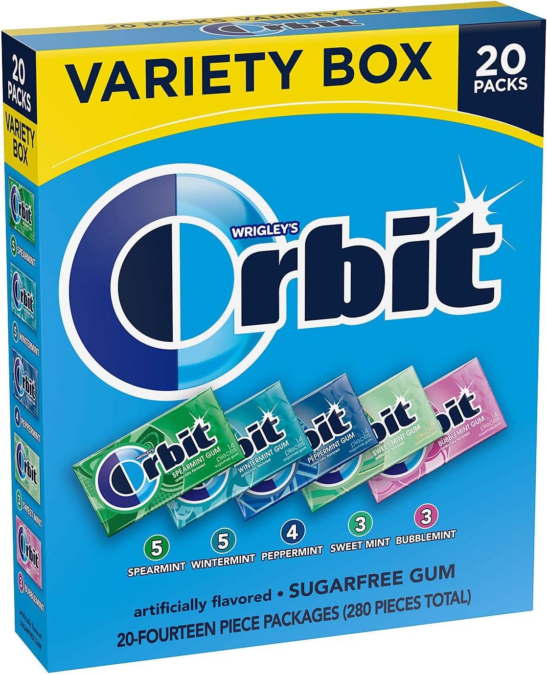 Orbit Sugarfree Gum, Variety Box (14 ct, 20 pks.)