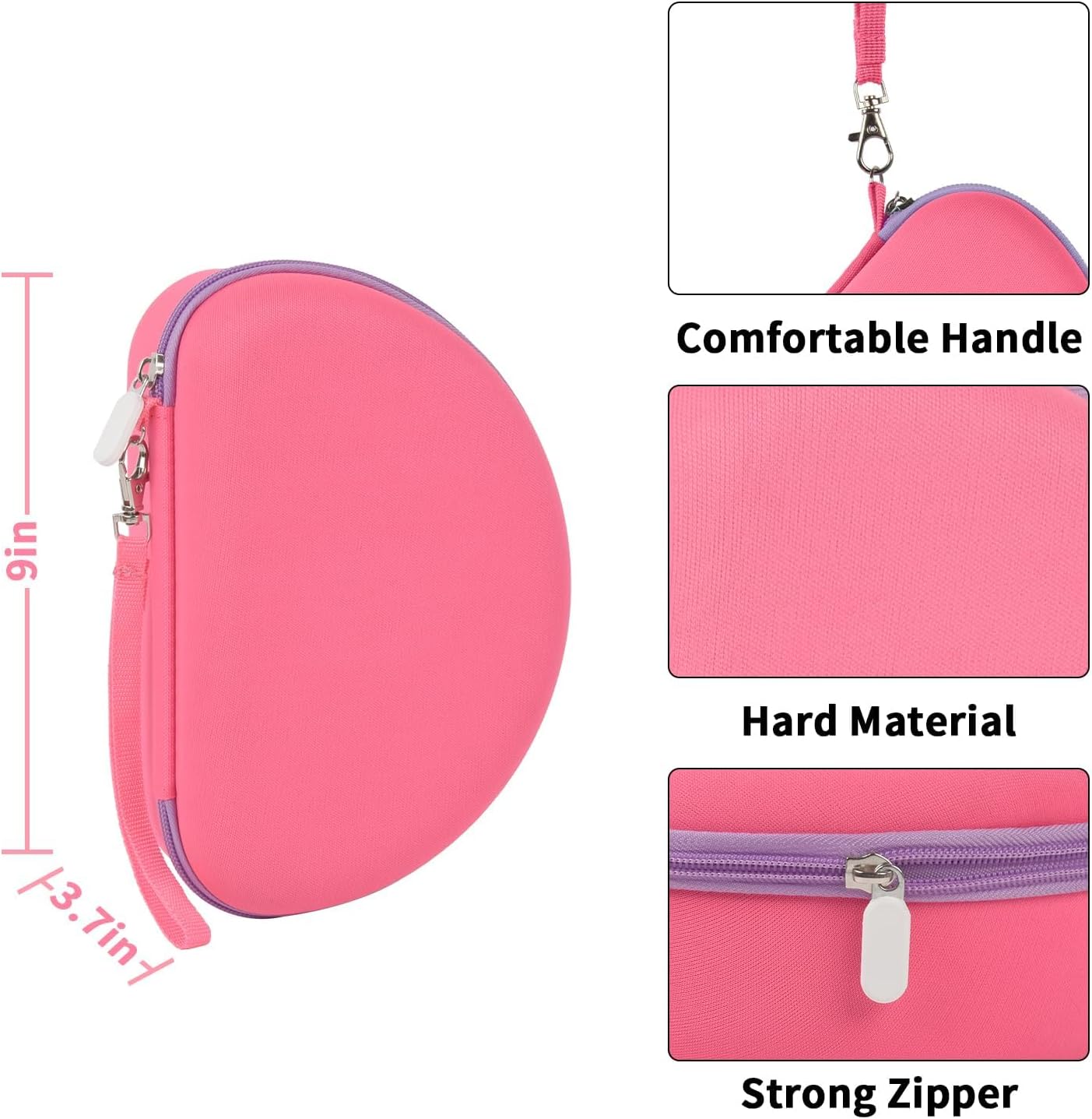 Headphone Case for Riwbox CT-7 Pink/for Jack CT-7S Cat Green 3.5mm/ for iClever IC-HS01/for Picun/for FosPower Bluetooth Wireless Over-Ear Headphones Headset Box Only,Rose Red - Image 4