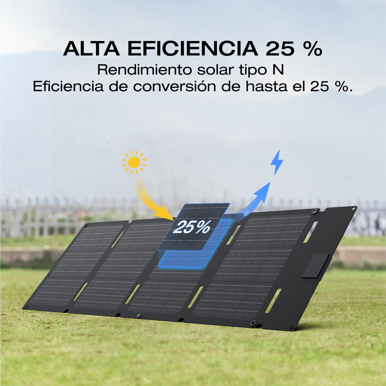 Estación de energía portátil EcoFlow River 3 Plus con Panel Solar de 60 W, batería LFP de 286 WH, Salida de 1200 W, autonomía de 16 Horas para aparatos <100 W, generador Solar para Exteriores