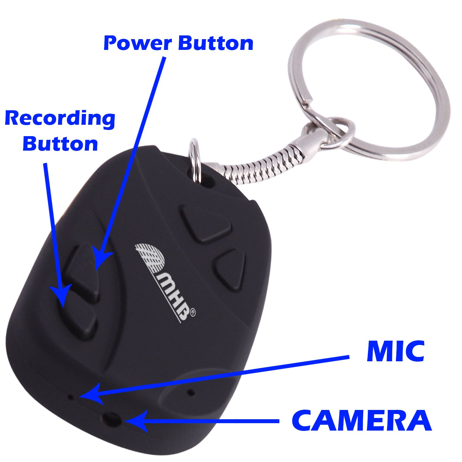 M MHB Smart SPY Keychain Camera Hidden Audio/Video Recording Support 32GB Memory Brand Sold by 'M MHB' ONLY