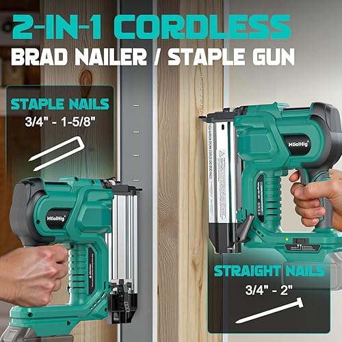 Miniatura 9 de Clavadora inalámbrica para batería Makita de iones de litio de 18 V, pistola eléctrica de clavos para madera de 18 GA, motor sin escobillas, 2