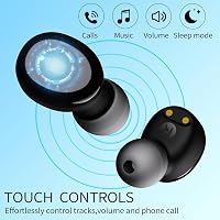 Бездротові навушники Temdan V9i вкладиші Bluetooth 5.3 з мікрофоном, глибокий бас, до 60 годин, чорні — фото 4