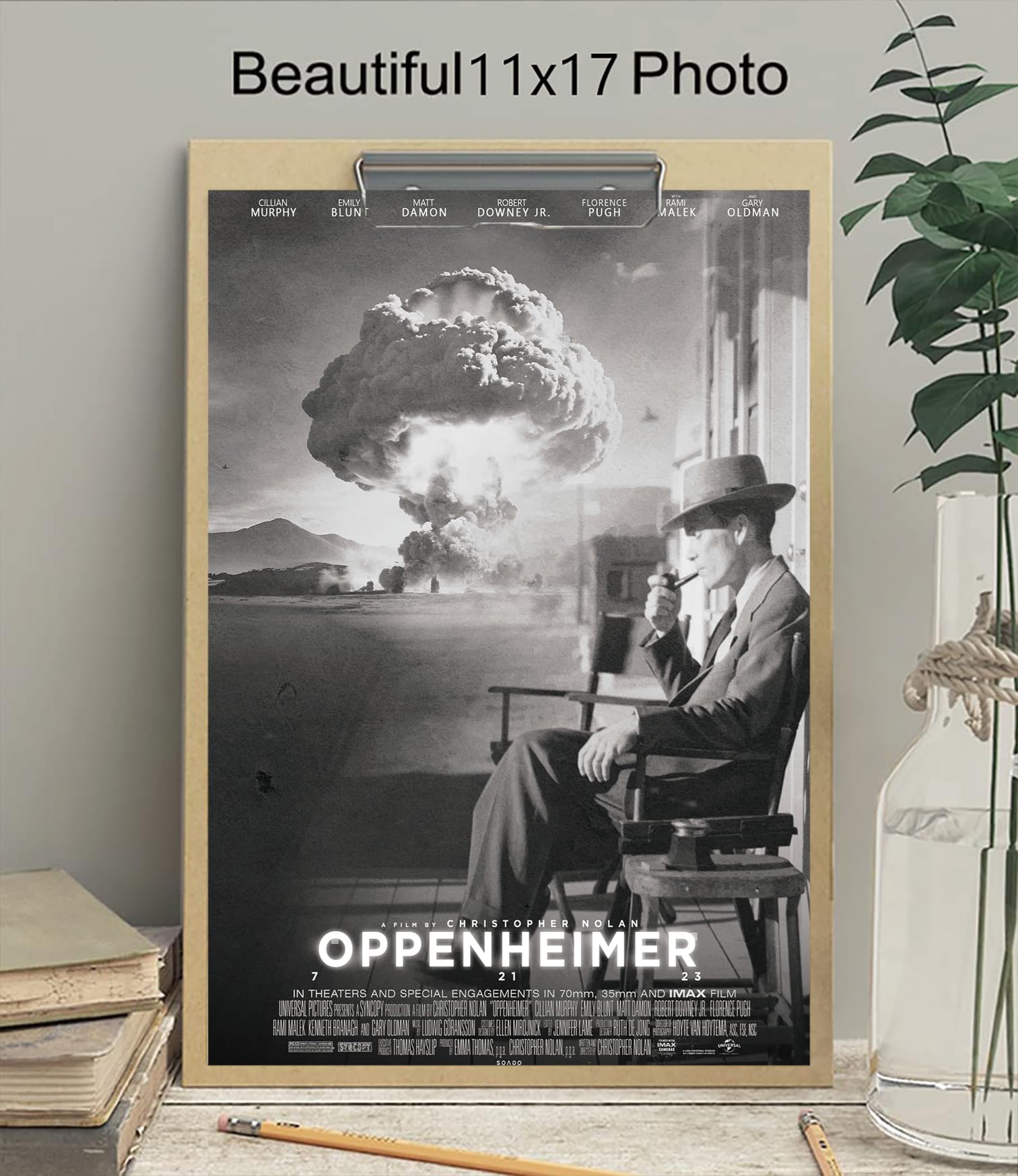 Amazon.co.jp: Kerry dober モノクロ オッペンハイマー 映画ポスター