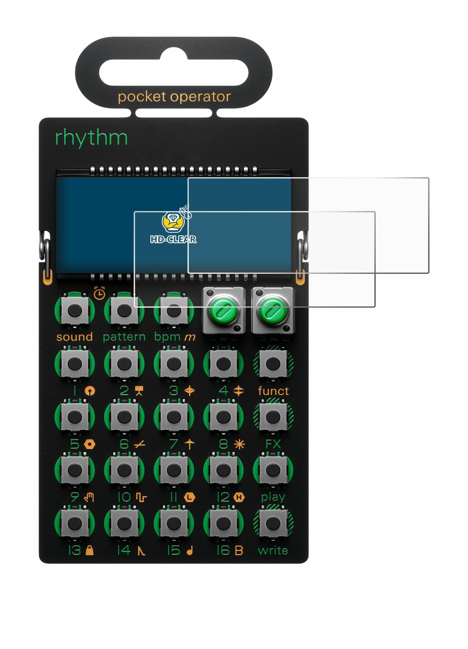 brotect Screen Protector Compatible with Teenage Engineering PO-12 Rhythm (2 Pack) - HD-Clear Protection Film