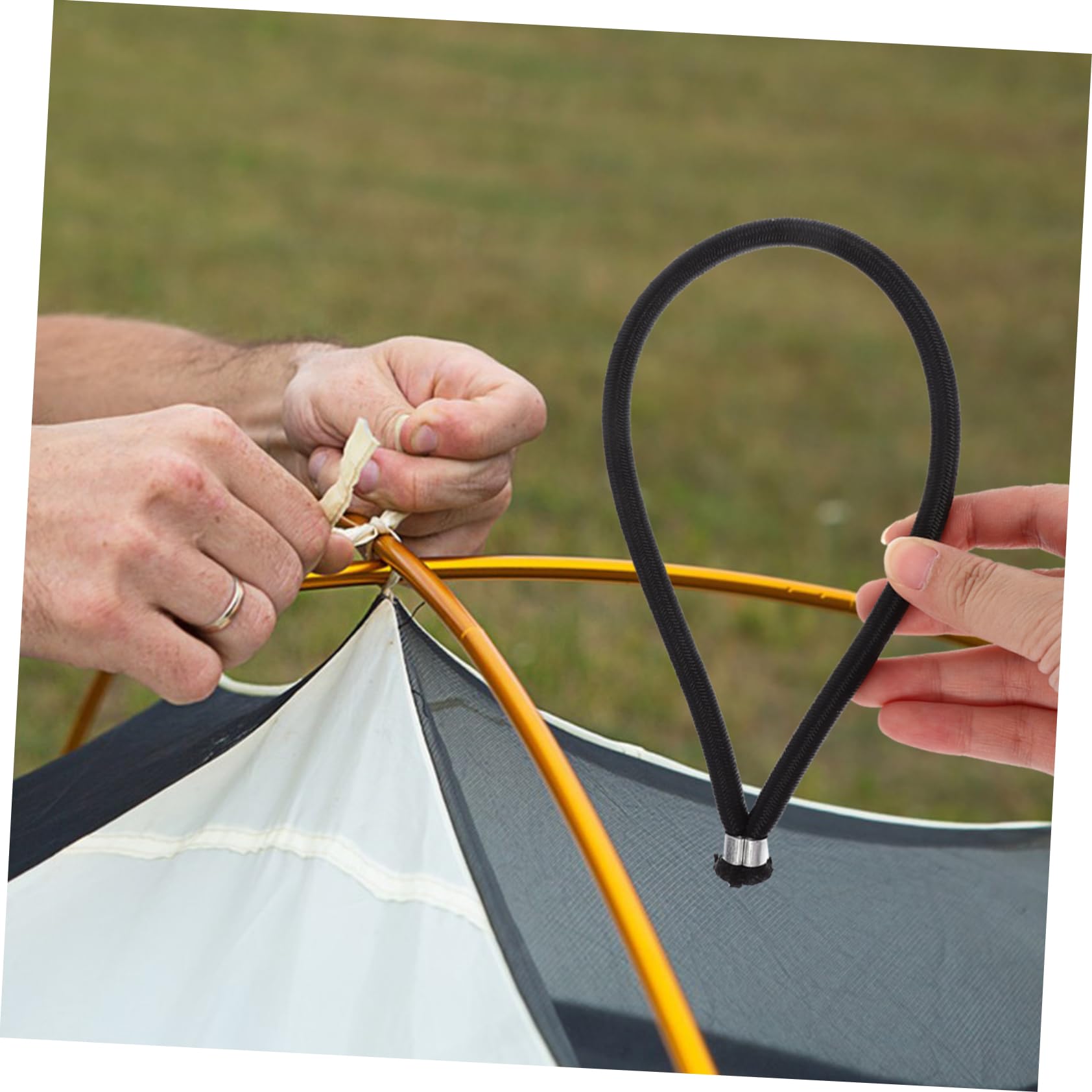 UPKOCH Corde élastique pour Trampoline Sangle d'arrimage pour bâche d'auvent Sangles élastiques Corde élastique résistante Corde élastique Noire Petits élastiques Mini sandows