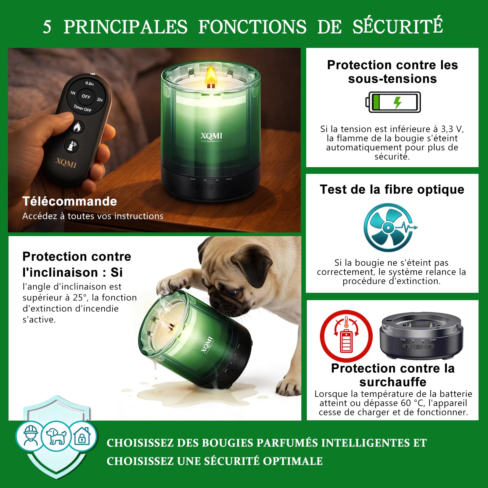 Bougies parfumées pour la maison - Coffret cadeau pour femmes et hommes - Cire de soja - Durée de combustion : 35 heures - Aiguilles de pin nord américain