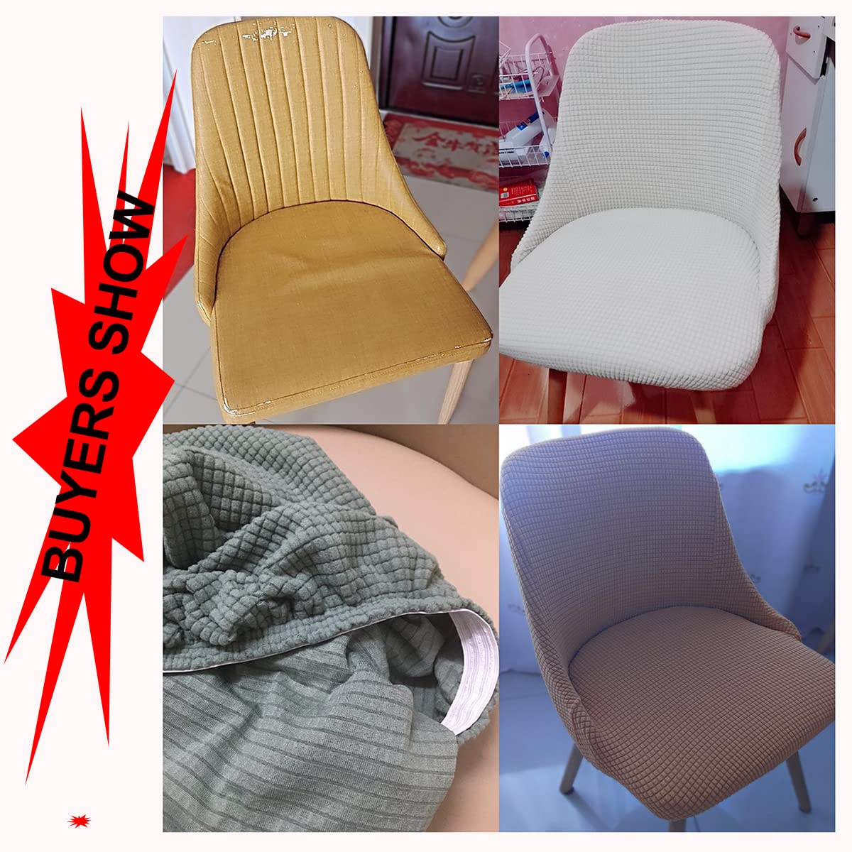 XGANGM Curved Bar Swivel Dining Chair Covers Slipcover with Armrest Back Set of 1/2/4/6 Kitchen/Dining/Living Room Counter Chair Slipcover Bar Stools Height Chair Protector Covers,F,1PC