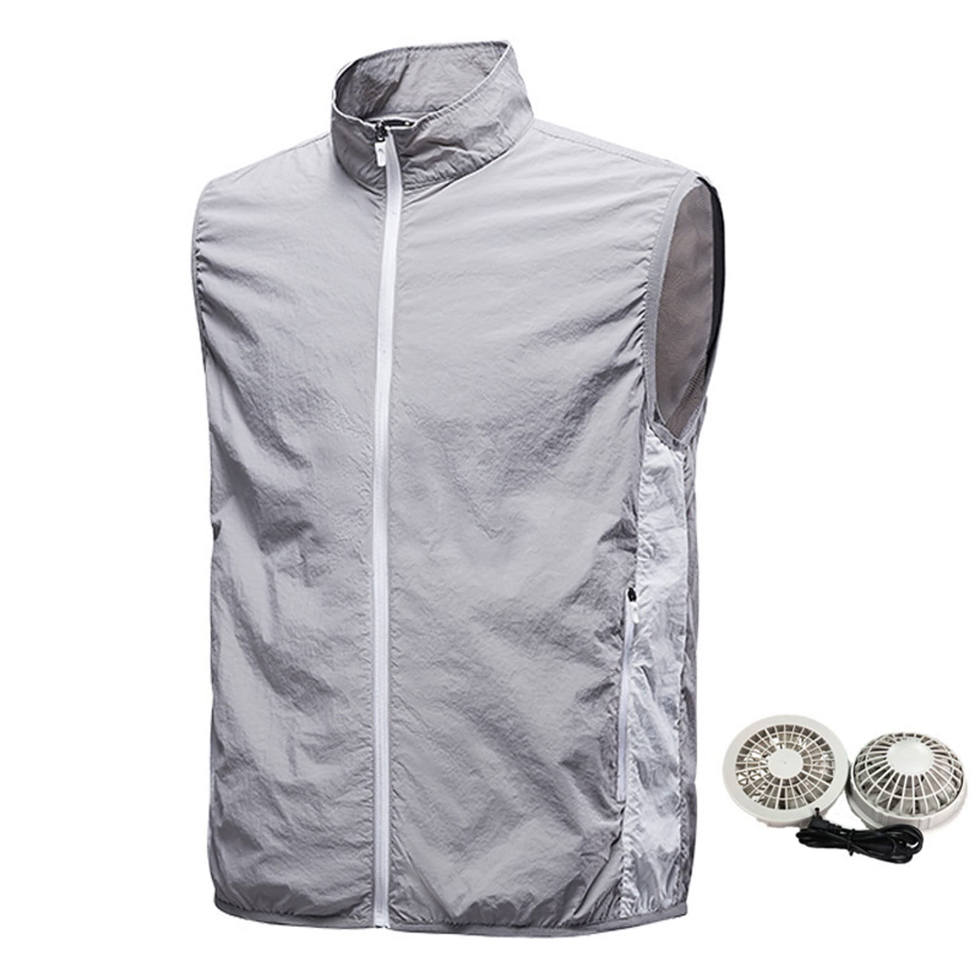 Letuwj Chaleco de protección solar para verano, traje de ventilador, ropa de trabajo